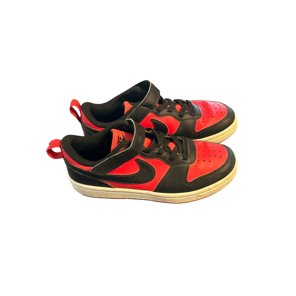 Nike Court‎ Borough Low 2 Kids Shoes 13C Red Black DV5457-600 Sneaker